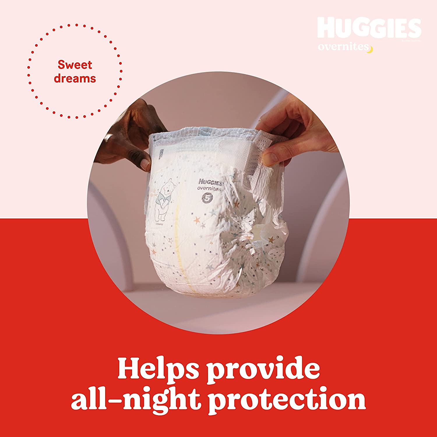 Overnight Diapers Size 6 (35+ lbs), Huggies Overnites Nighttime Baby Diapers, 42 Diapers (Pack of 2), Total 84 Ct - Image 3